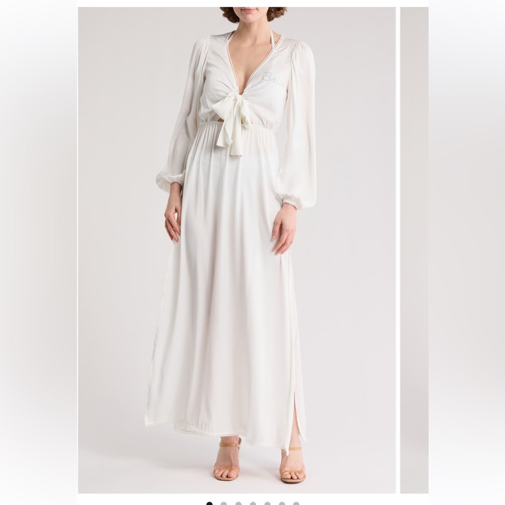 Beach Riot Shiloh White Long Sleeve Cover Up Maxi Dress 🆕